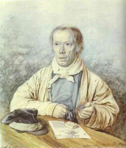 Portrait of A. I. Fedotov, the Artist’s Father by Pavel Fedotov, hand-painted oil painting reproduction