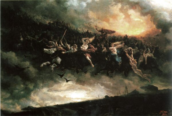Asgardsreien by Peter Nicolai Arbo, hand-painted oil reproduction
