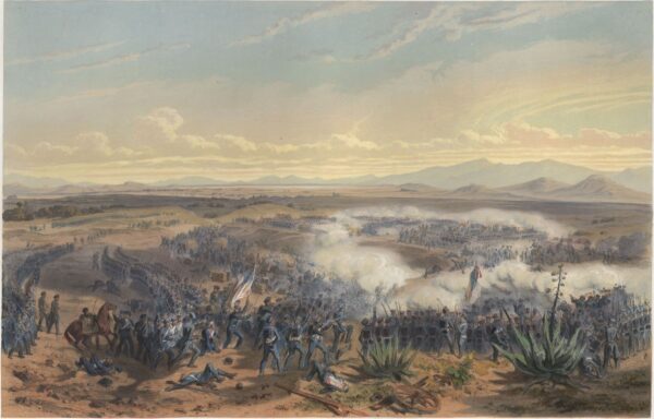 Assault of Contreras by Carl Nebel, hand-painted oil painting reproduction