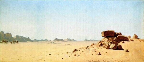 Assouan, Egypt, A Sketch by Sanford Robinson Gifford, hand-painted oil painting reproduction