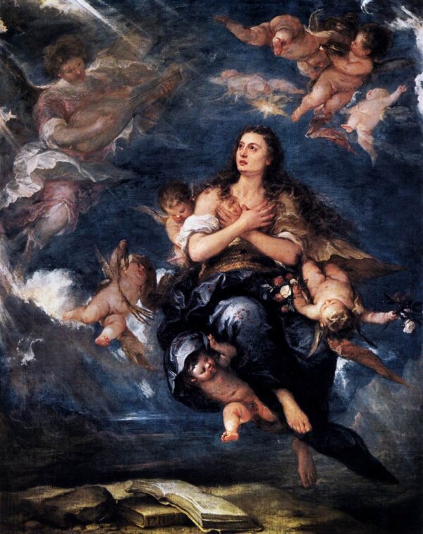 Assumption of Mary Magdalene by José Antolínez, hand-painted oil painting reproduction