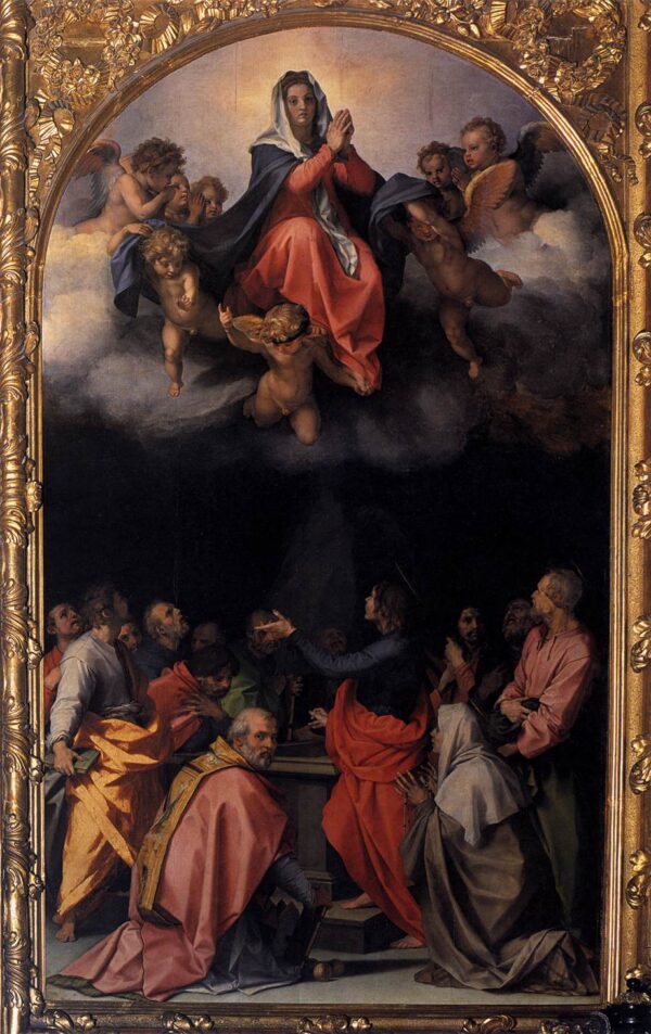 Assumption of the Virgin by Andrea del Sarto, hand-painted oil painting reproduction