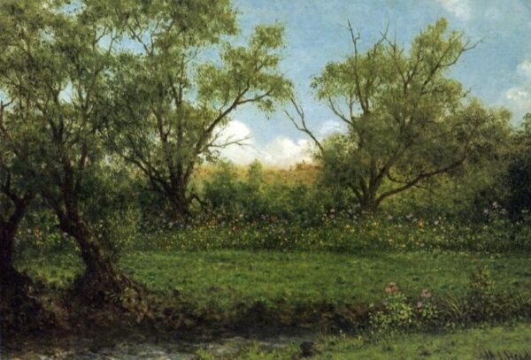 Asters in a Field by Martin Johnson Heade, hand-painted oil painting reproduction