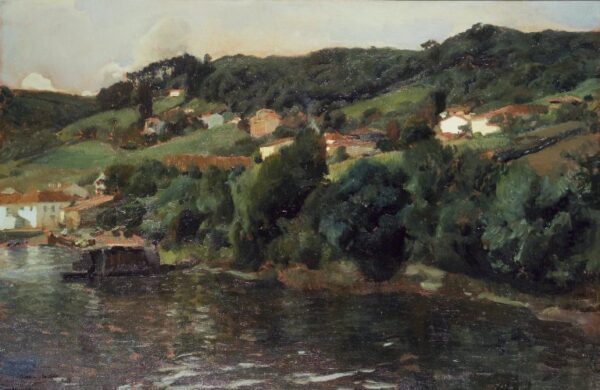 Asturian Landscape by Joaquin Sorolla y Bastida, hand-painted oil painting reproduction