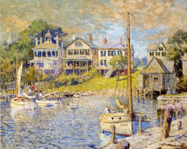 At Edgartown Marthas Vinyard by Colin Campbell Cooper, hand-painted oil painting reproduction