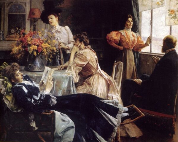 At Home by Julius LeBlanc Stewart, hand-painted oil painting reproduction