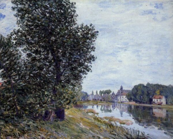 At Moret-sur-Loing by Alfred Sisley, hand-painted oil painting reproduction