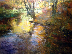 At Quimperle by Fritz Thaulow, hand-painted oil painting reproduction