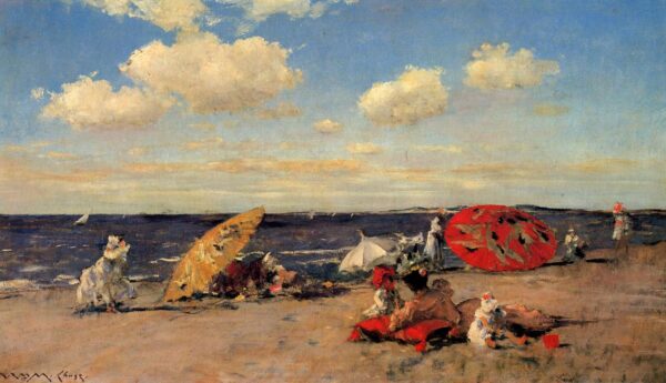At The Seaside by William Merritt Chase, hand-painted oil painting reproduction