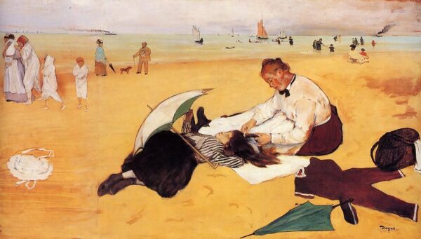 At the Beach by Edgar Degas, hand-painted oil painting reproduction