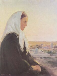 At the Grave by Anna Ancher, hand-painted oil painting reproduction