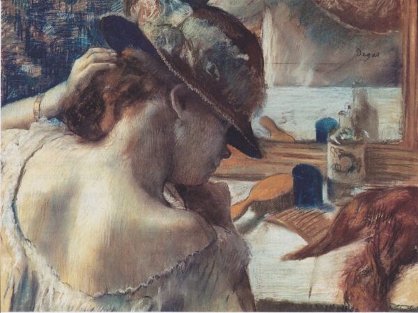 At the Mirror by Edgar Degas, hand-painted oil painting reproduction