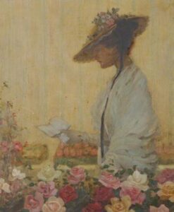 At the Rose Show by Benjamin Haughton, hand-painted oil painting reproduction