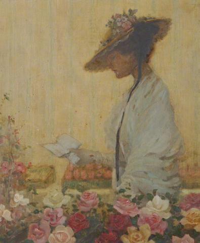 At the Rose Show by Benjamin Haughton, hand-painted oil reproduction