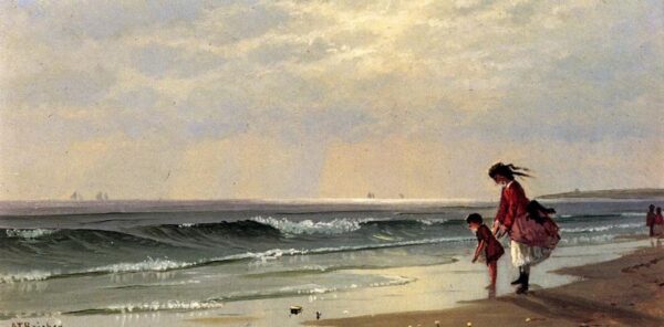 At the Shore by Alfred Thompson Bricher, hand-painted oil painting reproduction