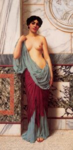 At the Thermae by John William Godward, hand-painted oil painting reproduction