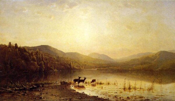 At the Water’s Edge by James McDougal Hart, hand-painted oil painting reproduction