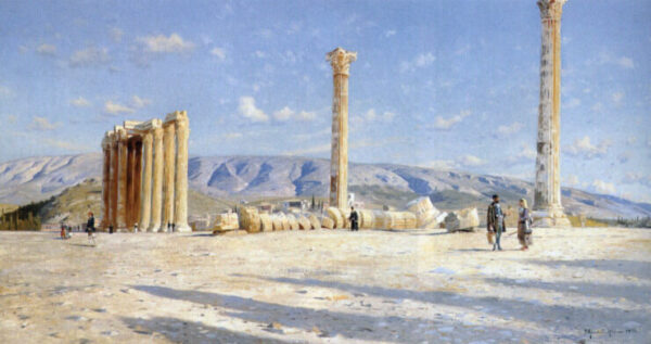 Athenian Ruins by Peder Mørk Mønsted, hand-painted oil painting reproduction
