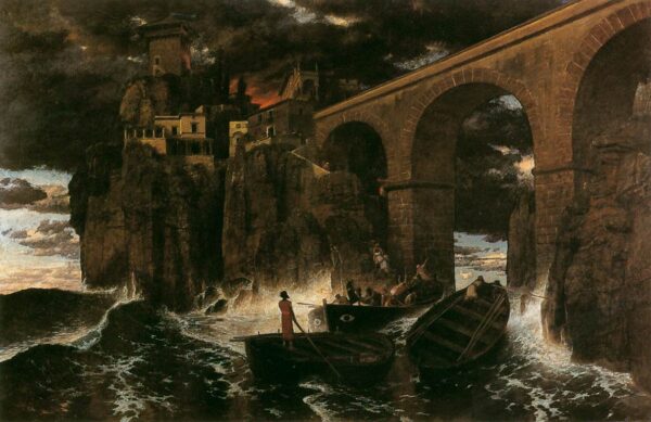 Attack by Pirates by Arnold Böcklin, hand-painted oil painting reproduction