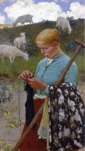 Audrey the Shepherd Lass by Gari Melchers, hand-painted oil painting reproduction