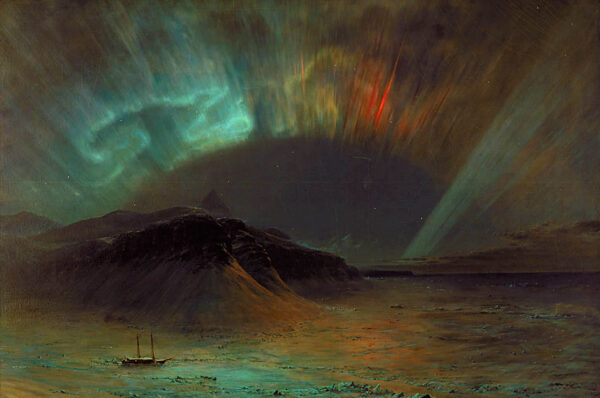 Aurora Borealis by Frederic Edwin Church, hand-painted oil painting reproduction