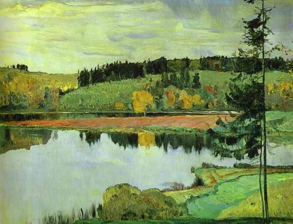 Autumn by Mikhail Nesterov, hand-painted oil painting reproduction