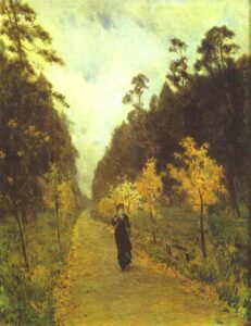 Autumn Day by Isaac Levitan, hand-painted oil painting reproduction