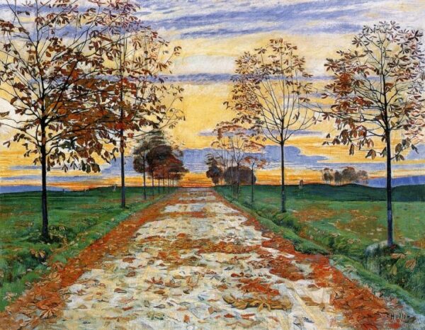 Autumn Evening by Ferdinand Hodler, hand-painted oil painting reproduction