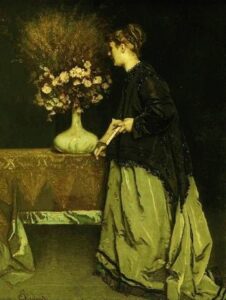 Autumn Flowers by Alfred Stevens, hand-painted oil painting reproduction