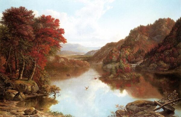 Autumn Landscape by William Mason Brown, hand-painted oil painting reproduction