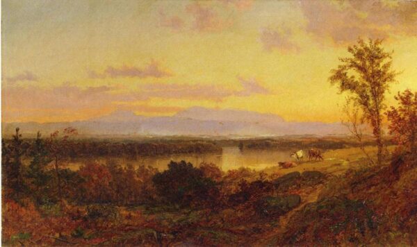 Autumn Landscape c by Jasper Francis Cropsey, hand-painted oil painting reproduction