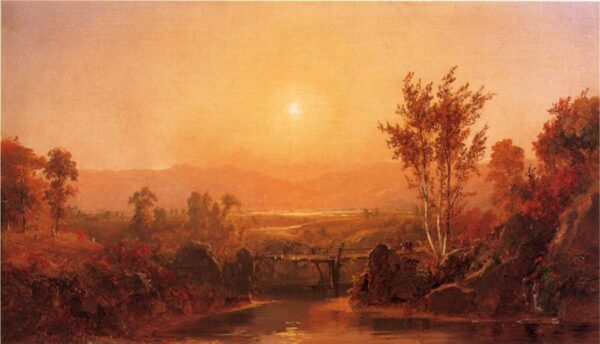 Autumn Light on the Ramapo River by Jasper Francis Cropsey, hand-painted oil painting reproduction