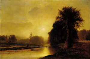 Autumn Meadows by George Inness, hand-painted oil painting reproduction