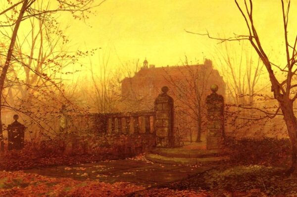 Autumn Morning by John Atkinson Grimshaw, hand-painted oil painting reproduction