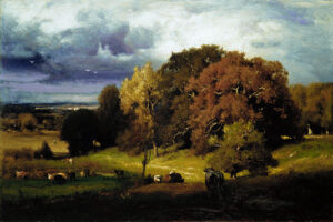 Autumn Oaks by George Inness, hand-painted oil painting reproduction