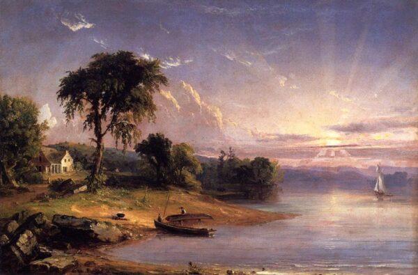 Autumn Pastoral by Jasper Francis Cropsey, hand-painted oil reproduction