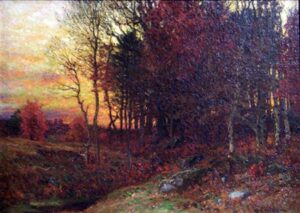 Autumn Sunset by John Joseph Enneking, hand-painted oil painting reproduction