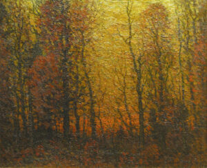Autumn Sunset Through the Trees by John Joseph Enneking, hand-painted oil painting reproduction