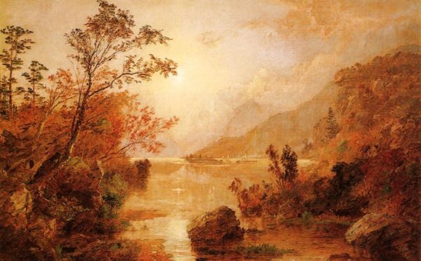 Autumn in the Highlands of the Hudson by Jasper Francis Cropsey, hand-painted oil painting reproduction