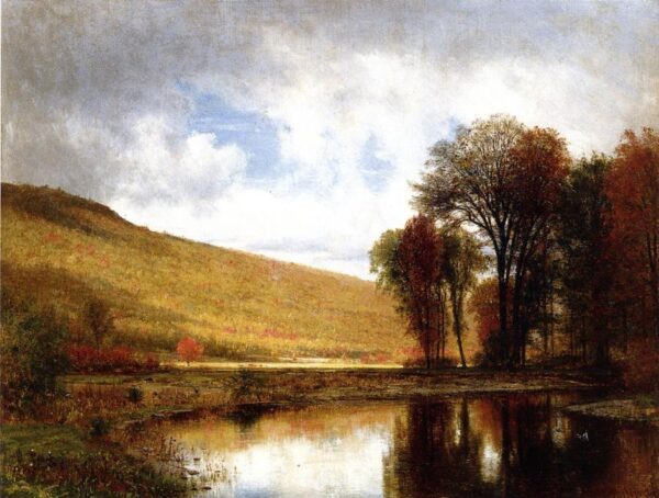 Autumn on the Delaware by Thomas Worthington Whittredge, hand-painted oil painting reproduction