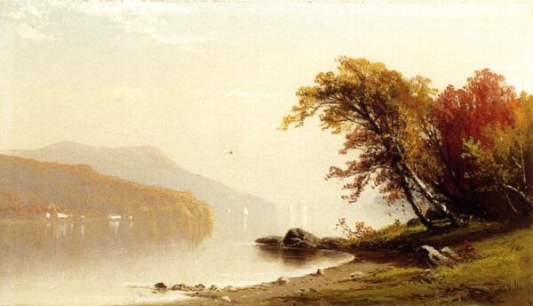 Autumn on the Lake by Alfred Thompson Bricher, hand-painted oil painting reproduction
