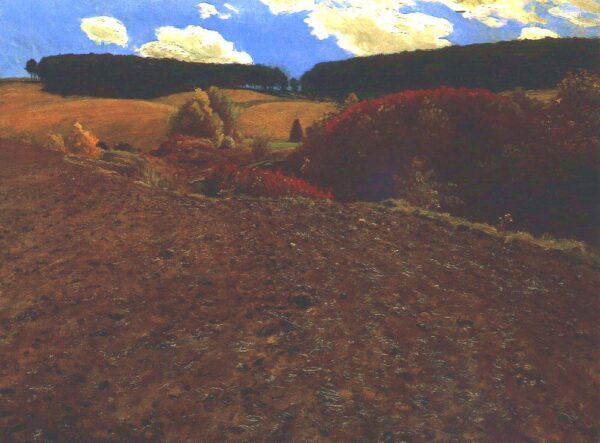 Autumnal Landscape by Pál Szinyei Merse, hand-painted oil painting reproduction