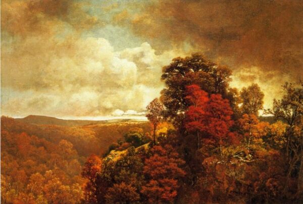 Autumnal Landscape by William Mason Brown, hand-painted oil painting reproduction