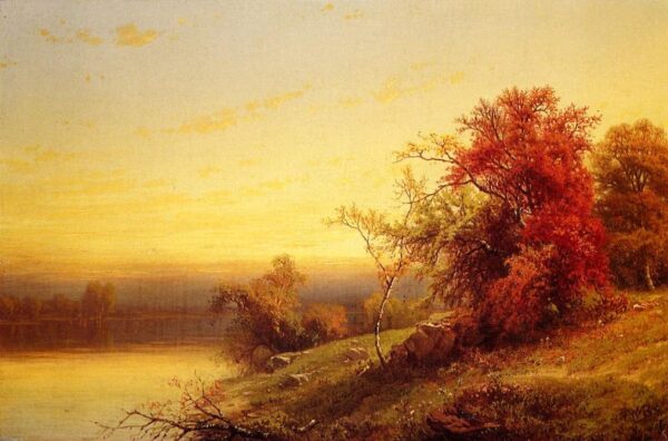Autumnal Landscape b by William Mason Brown, hand-painted oil painting reproduction