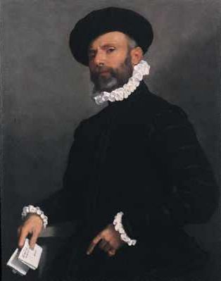 Portrait of a Man holding a Letter (L ‘Avvocato) by Giovanni Battista Moroni, hand-painted oil reproduction