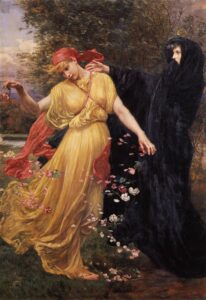 At the First Touch of Winter, Summer Fades Away by Valentine Cameron Prinsep, hand-painted oil painting reproduction