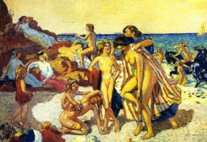 Bacchus and Ariadne by Maurice Denis, hand-painted oil painting reproduction