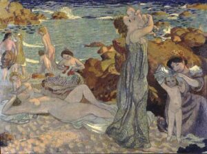Baigneuses plage du Pouldu by Maurice Denis, hand-painted oil painting reproduction
