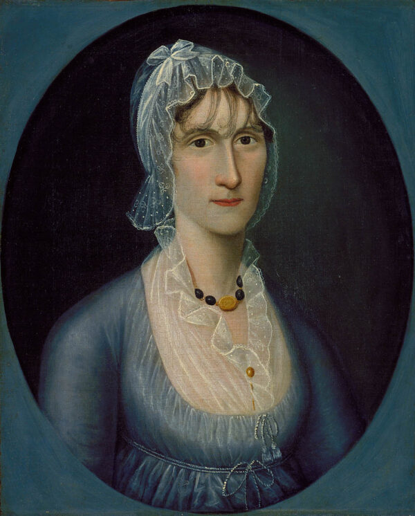 Portrait of Mrs. Barbara Baker Murphy by Joshua Johnson, hand-painted oil painting reproduction