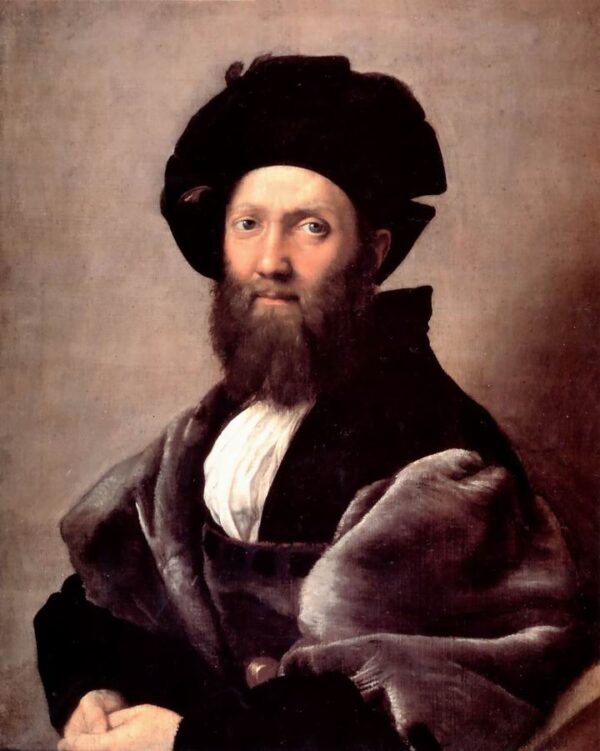 Portrait of Baldassare Castiglione by Raphael Sanzio, hand-painted oil painting reproduction
